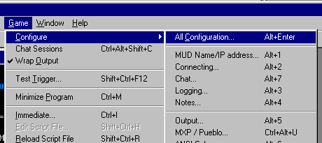 Opening World configuration