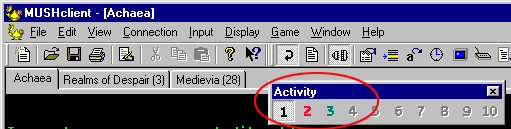 Activity toolbar