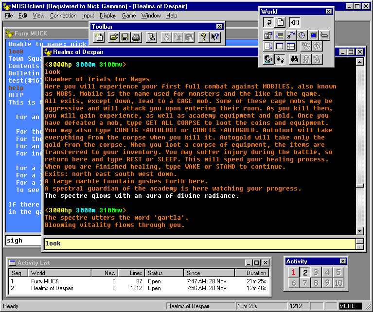 Example of MUSHclient - 31K