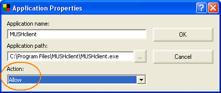 Firewall editing MUSHclient rule