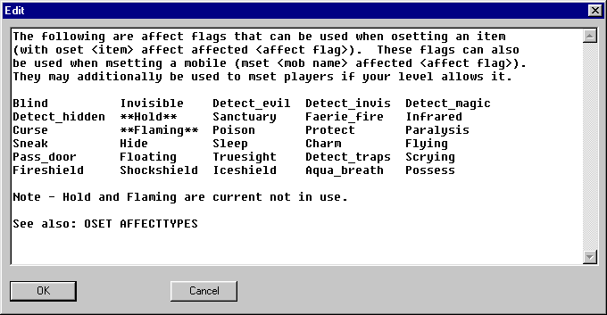 Example of monospaced font in editing window - 9K